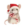 Wildlife<Douglas Toys Merrie Mouse With Santa Hat & Candy Cane