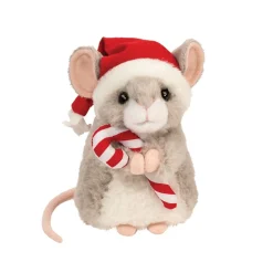 Wildlife<Douglas Toys Merrie Mouse With Santa Hat & Candy Cane