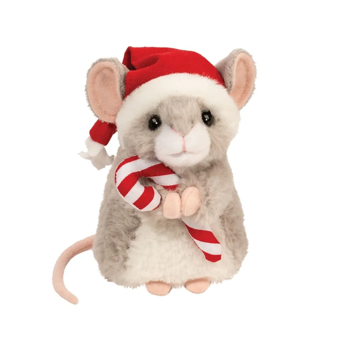 Wildlife<Douglas Toys Merrie Mouse With Santa Hat & Candy Cane