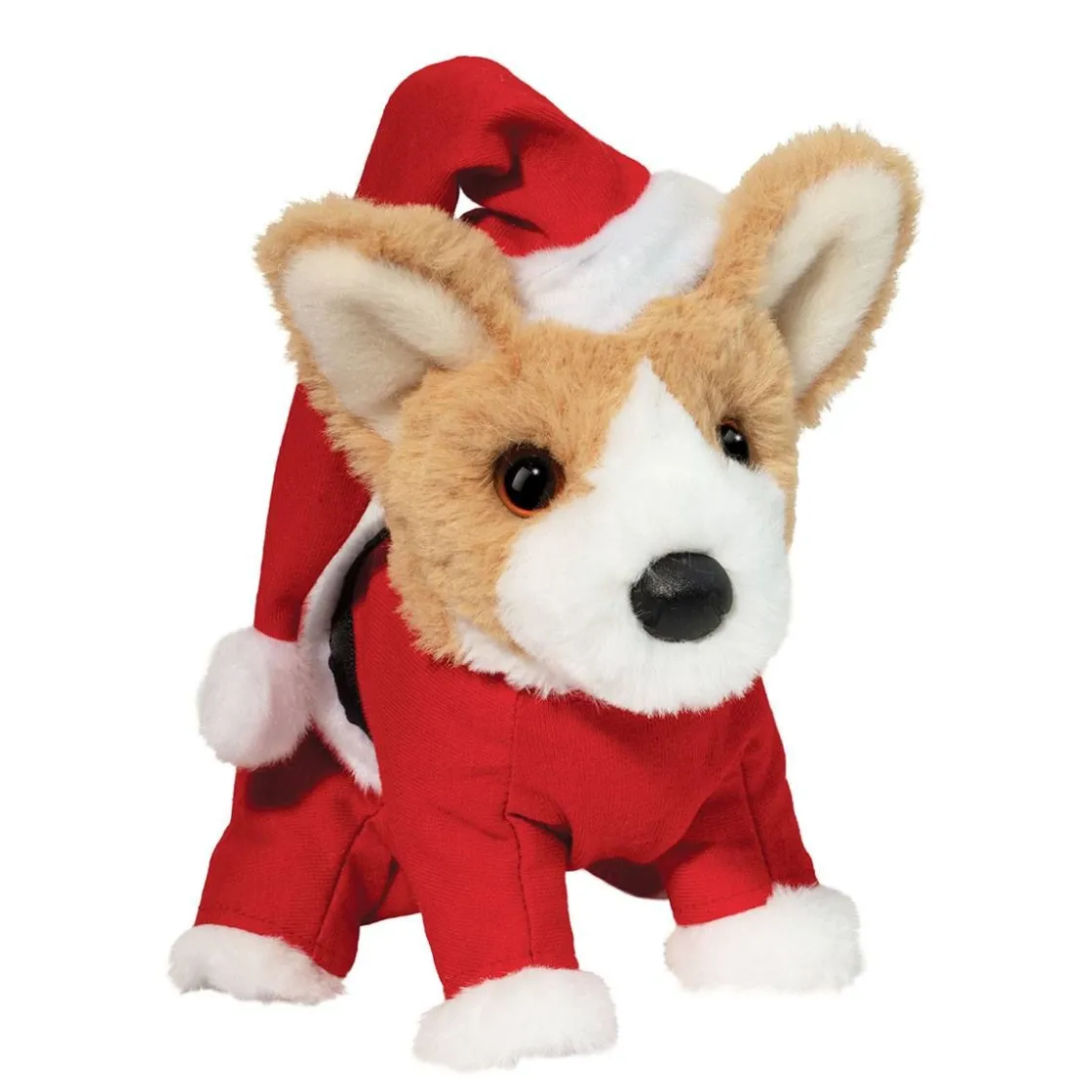 Dogs<Douglas Toys Mini Soft Corgi In Santa Suit