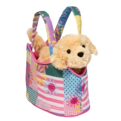 Sassy Pet Saks<Douglas Toys Patchwork Floral Sassy Sak With Golden Retriever