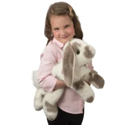 Dlux<Douglas Toys Ramsey Dlux Gray Spotted Bunny