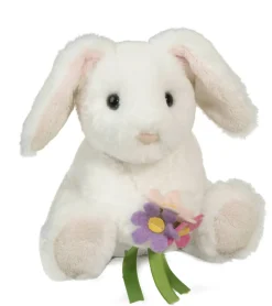 Wildlife<Douglas Toys Rosie White Bunny With Flower Bouquet